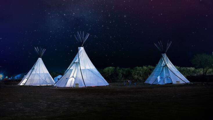 Stay in a tipi when you go camping