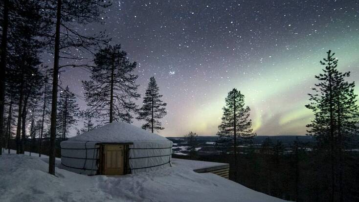 A yurt in Lapland, Finland