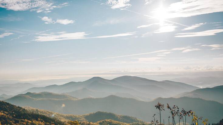 A view over the Blue Ridge Mountains, NC