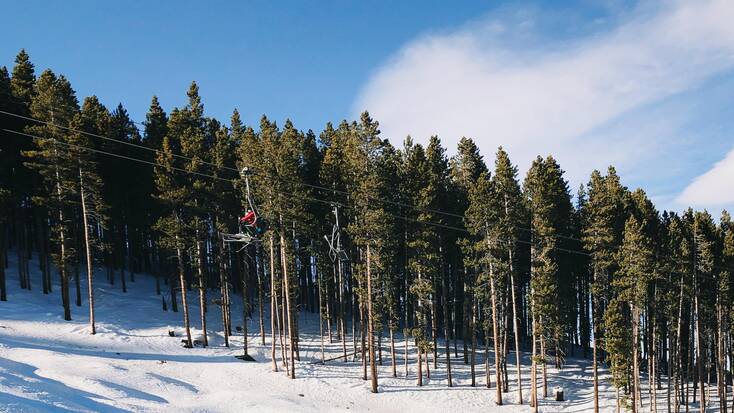 A ski lift in Breckenridge, CO