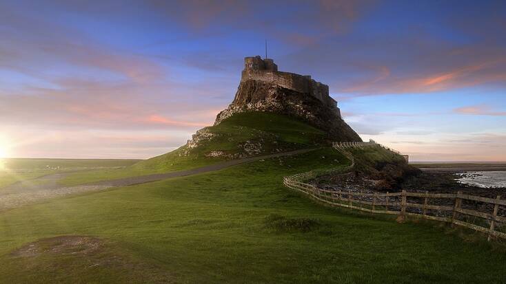 Lindisfarne at sunset