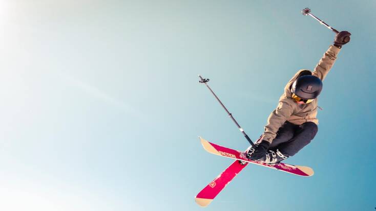 A man enjoying one of the top places to ski in colorado