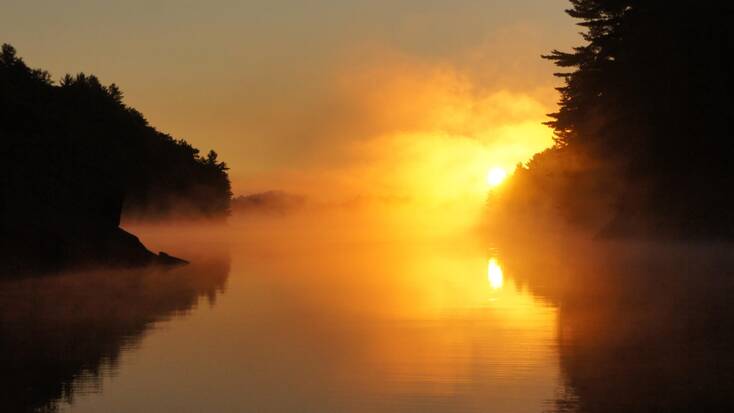 Sunset over the Kawartha Highlands Provincial Park