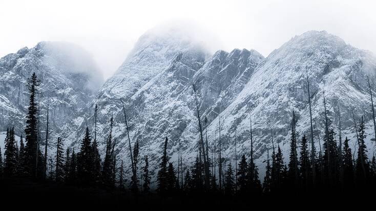 Kootenay National Park, Canada, in the winter