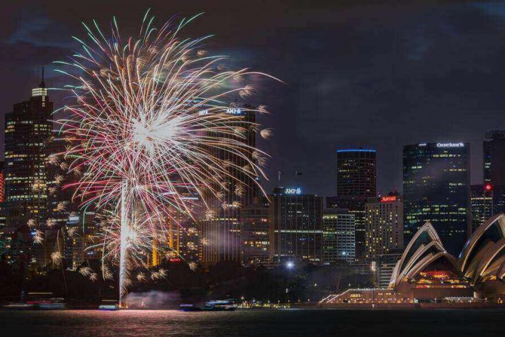 New Year's Eve 2021 fireworks over Sydney harbour