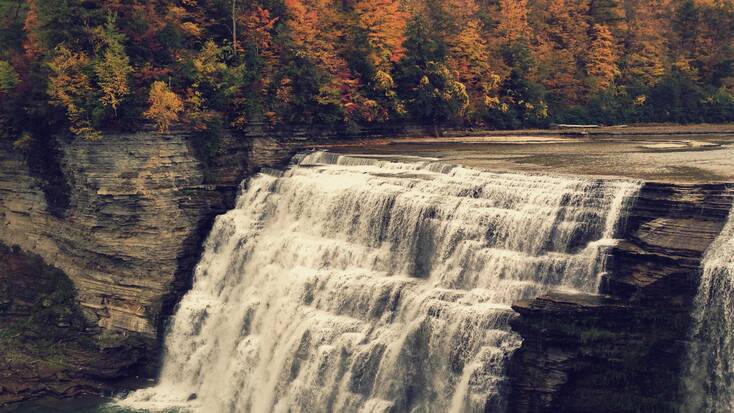 A waterfall in Letchworth State Park