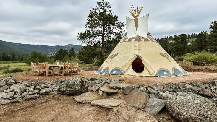 Traditional Tipi Accommodation for a Glamping Adventure in Lake George, Colorado