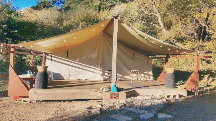 Charming Luxury Tent Rental Surrounded by Scenic Forest Views in Pescadero, California, weekend getaways bay area
