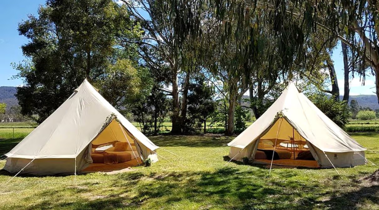 Gorgeous King Valley Camping Tents Perfect for Glamping in Victoria, weekend trips from Melbourne