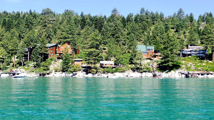 Rustic Waterfront Log Cabin at Meeks Bay on Lake Tahoe, California, Easter getaways