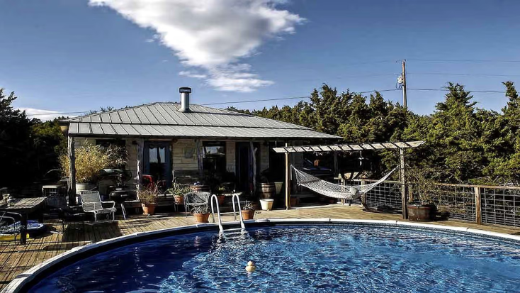 Secluded Couples' Getaway Cabin with Private Pool by Cypress Creek in Texas Hill Country, best places to go for memorial day weekend
