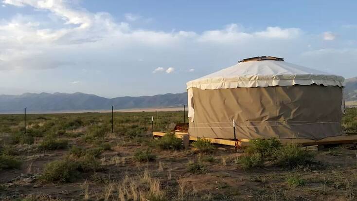 A yurt rental in Colorado with great campsite reviews