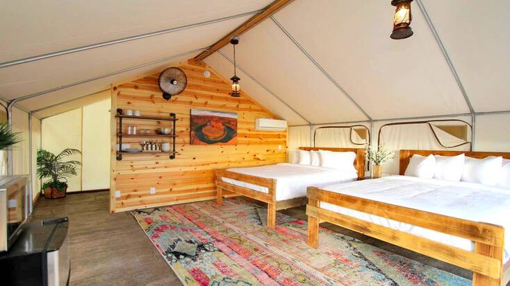 A safari tent in Zion National Park with great campsite reviews