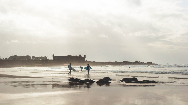 Enjoying the waves on the costa Vincentina Portugal