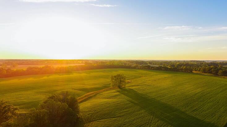 Sunset over one of the most beautiful places to visit in Ohio