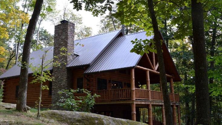 One of our Salt Fork cabins hidden in the woods