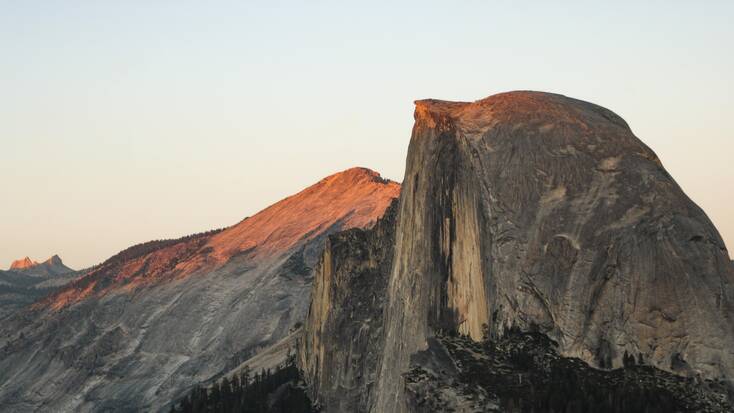 The half dome in Yosemite