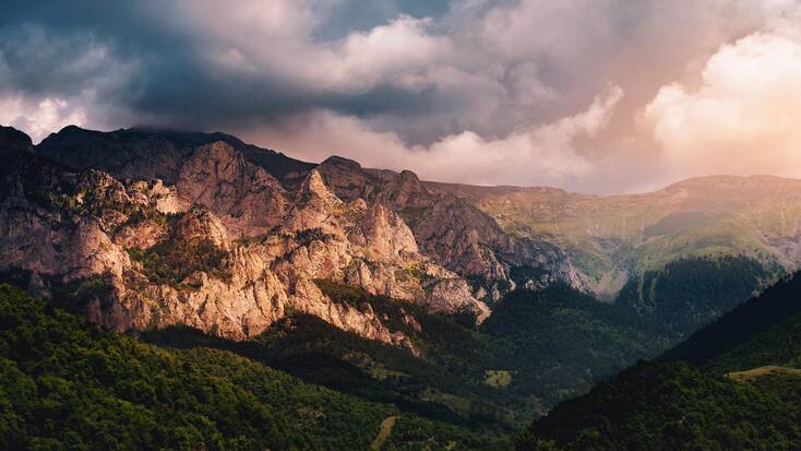 A view over the mountains in Barcelona