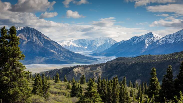 Stunning views of the mountains in Kluane National Park for a fun weekend getaway