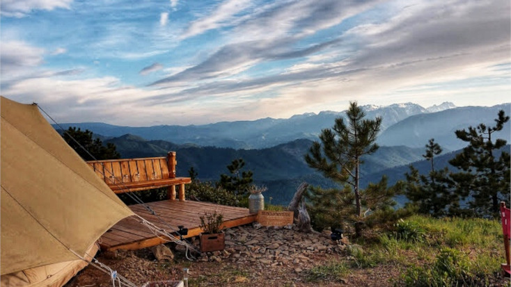 Luxury bell tent in Leavenworth, Washington