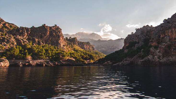 A secluded cove in Mallorca, Spain