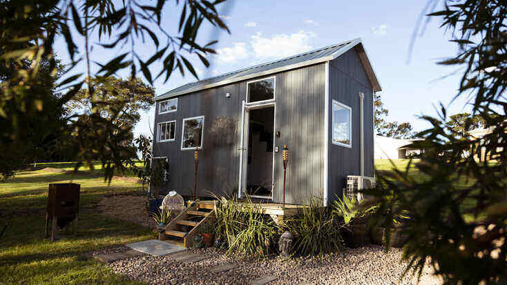 Australian tiny house rental for a glamping getaway.