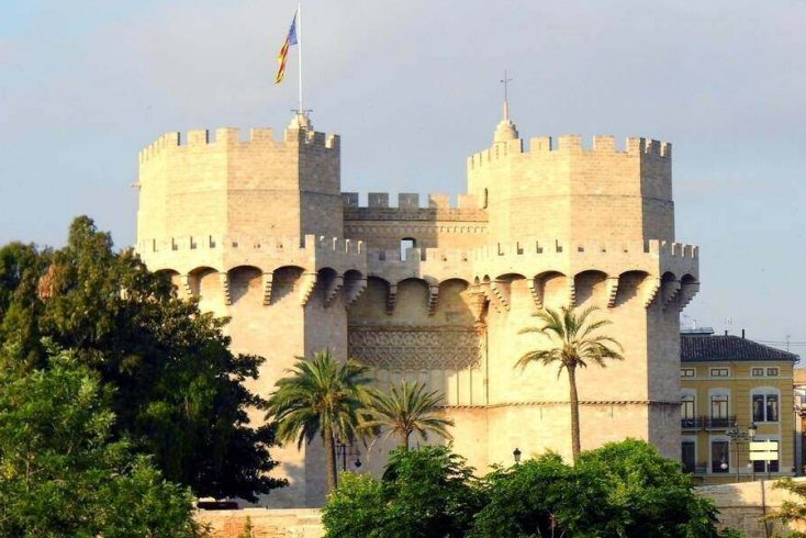 The medieval gate of the city of Valencia