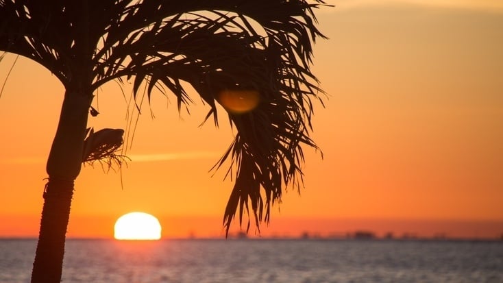 A sunset view at one of the best California beaches