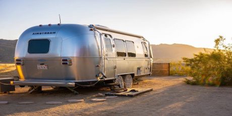 A luxury airstream rental at US campgrounds