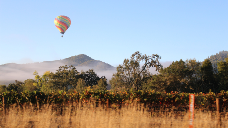 hot air balloon tours in California for glamping CA adventures 
