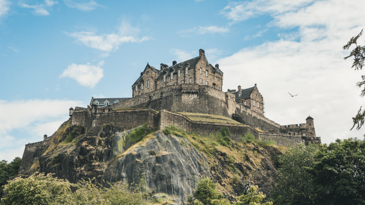 Edinburgh Castle and one of the best destinations for halloween in Europe 