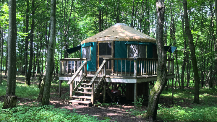 Authentic yurt rental in the Catskills for a summer getaway from NYC