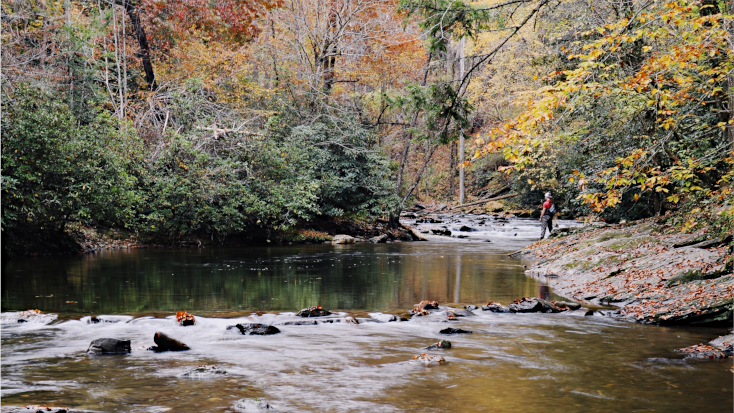 Many hikers fish in the rivers along the Appalachian trail to add to their food supply