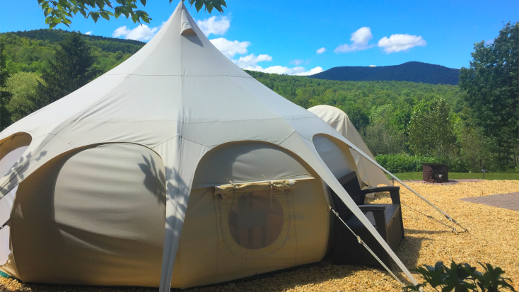 Discover the Adirondacks Mountains in this unique bell tent near NYC