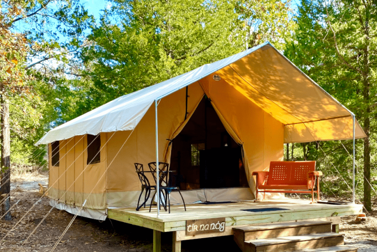 Safari Tent at Farm stay in Red Rock - Winners of Glamping Hub's Host of the Month for January 2022