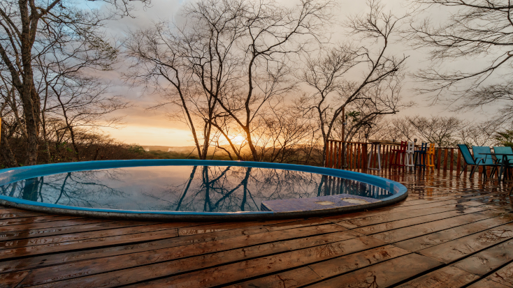 Pool at unique vacation rental in Costa Rica. Winners of Glamping Hub's Host of the Month for March 2022. 
