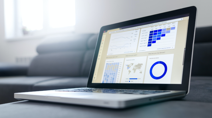 Laptop with Google Analytics screen - understanding the importance of data in marketing strategies. 