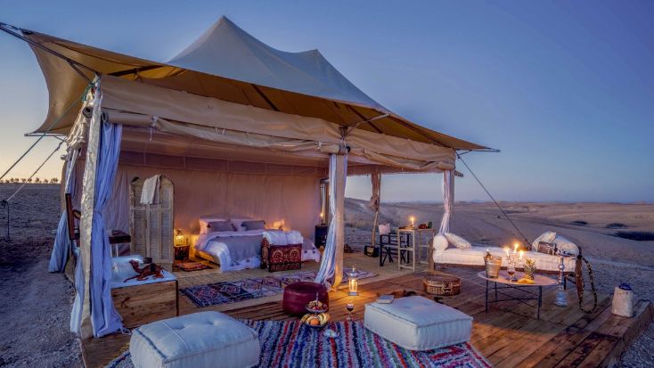 glamping safari tent in Morocco