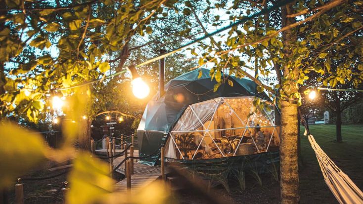 Glamping domes in Belgium