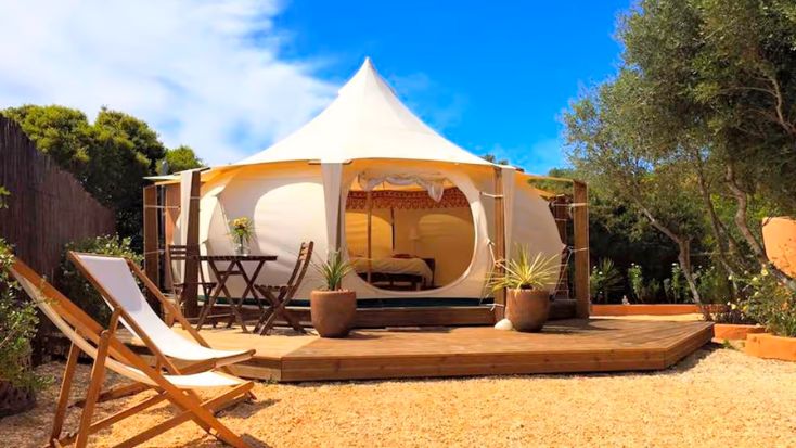 glamping bell tent in Portugal