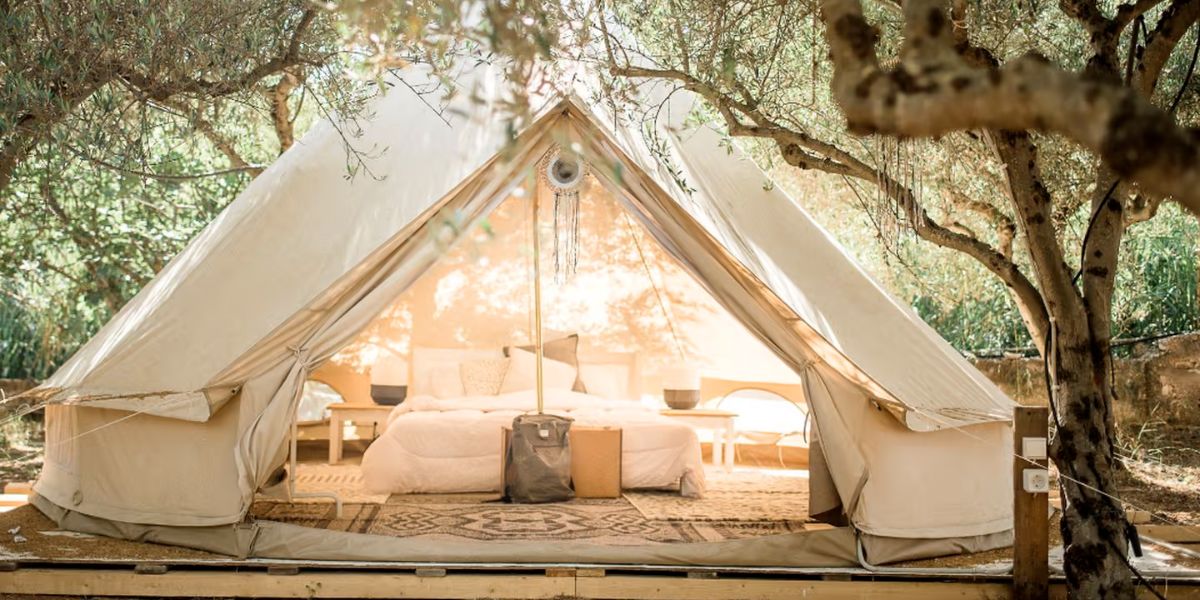 Glamping bell tent in Greece