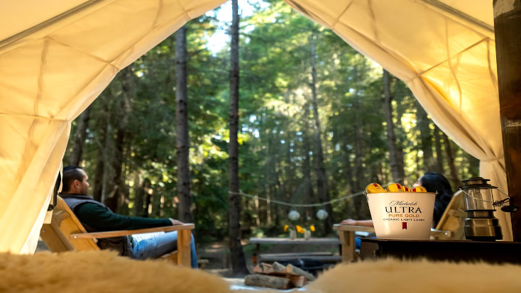 Unique glamping tent in Santa Cruz, one of the best west coast beaches