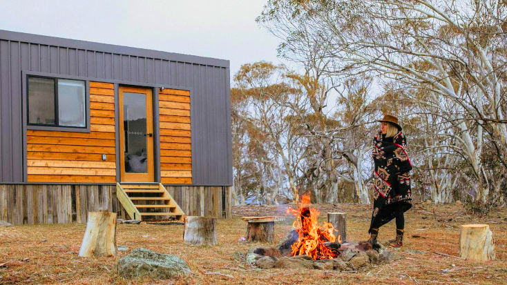 Romantic couple's retreat surrounded by gum trees in Moonbah Valley NSW, Australia. Winner of Glamping Hub's Host of the month of July 2022.