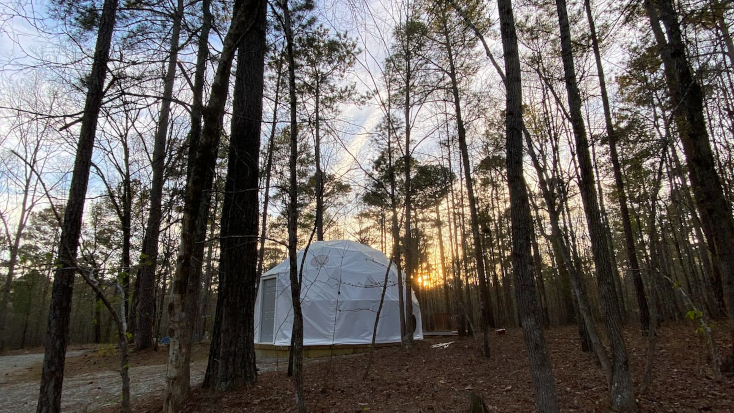 Host of the Month for August 2022, new geodesic dome are individually decorated for your enjoyment, GA