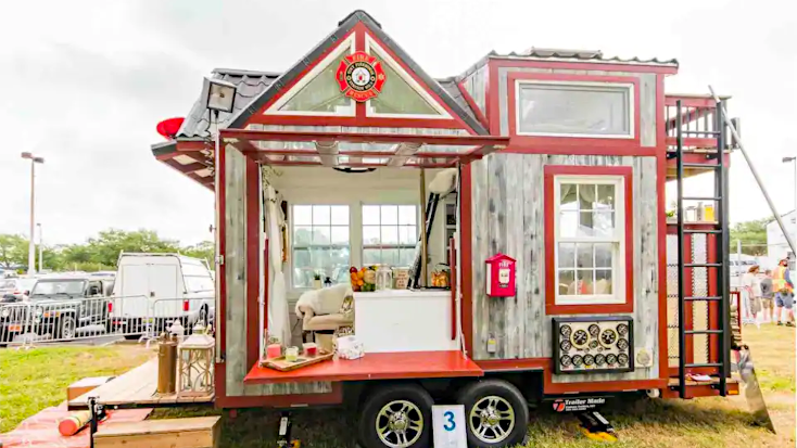 Tiny Firefighter Themed Home for A Unique Glamping Gift