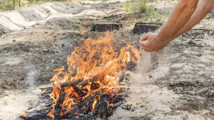 Safety Extinguishing a Bonfire 