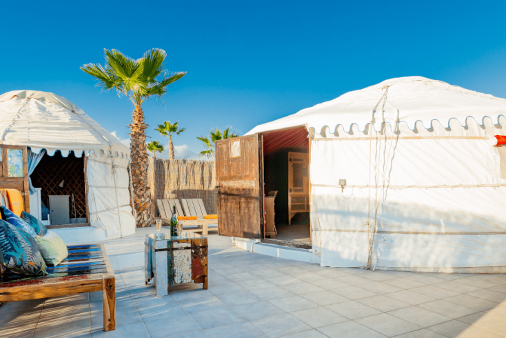 Luxury yurt in Lanzarote, Spain.