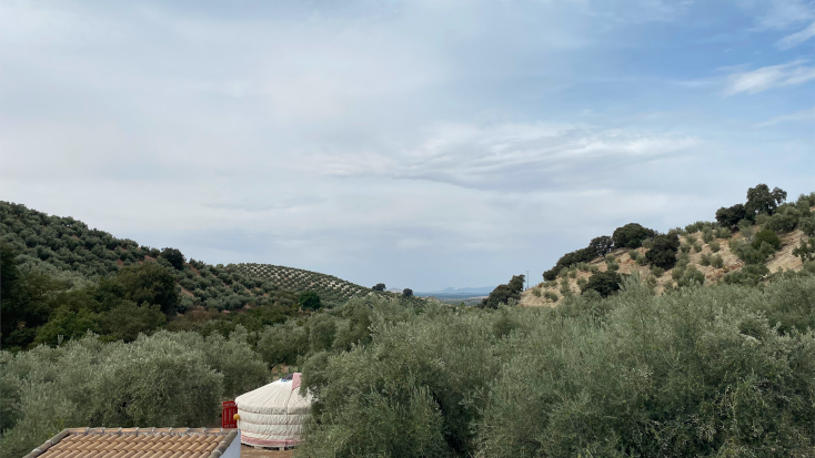 Incredible views from the yurt in Malaga Spain