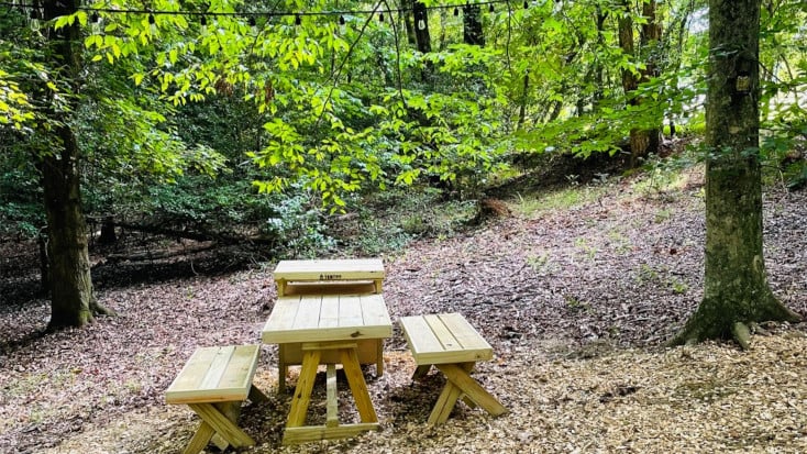 Head to the Appalachian trail when you stay in the tented cabin, GA