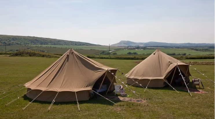 Furnished Eco Safari Tents on The Isle of Wight, Southern England